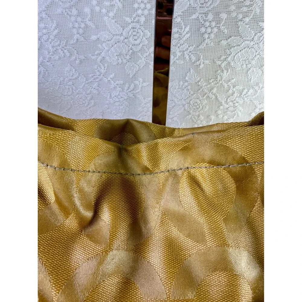 Coach Op Art Maggie Shoulder Bag Mustard‎ Yellow Jacquard Patent Leather 14264